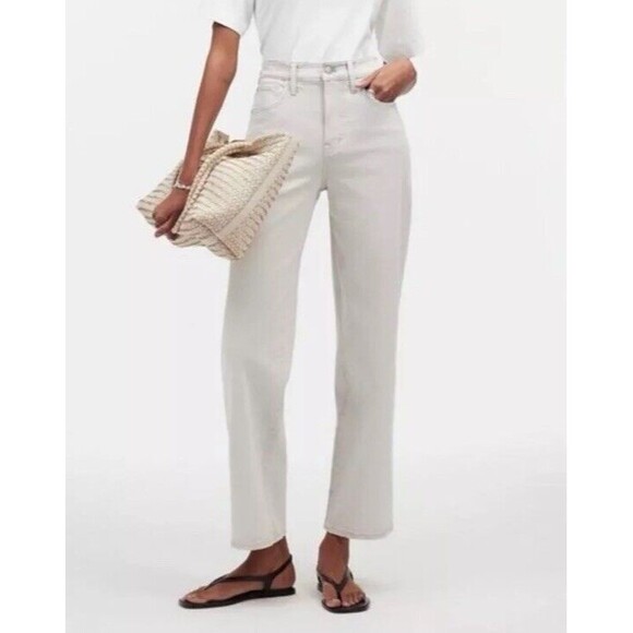 NWT Madewell The Perfect Vintage Wide Leg Crop Jean Stretch Denim Size 32 NEW - Picture 16 of 16